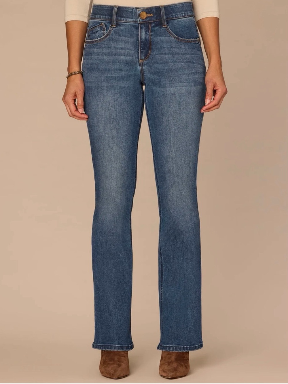 Democracy "Ab"solution Itty Bitty Boot Jeans in Blue Artisanal